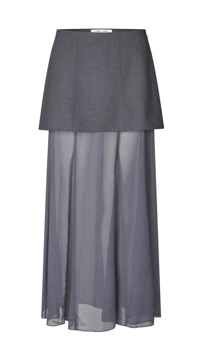 Sarima lang nederdel - Ombre Blue